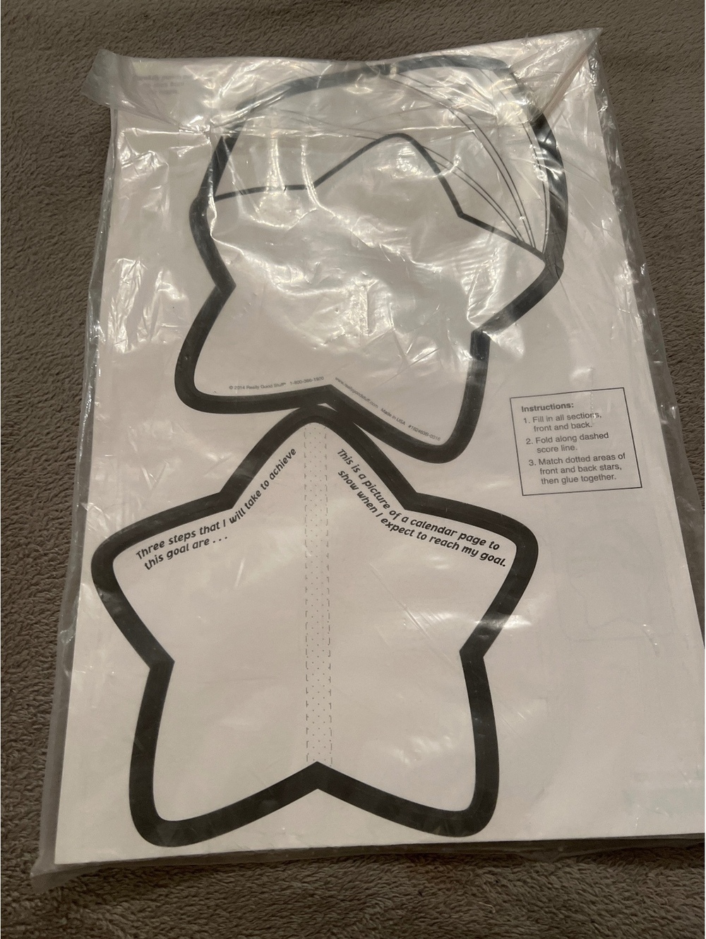 Ready-to-Decorate Star Punch-Out Sheets for Classroom Goals Display